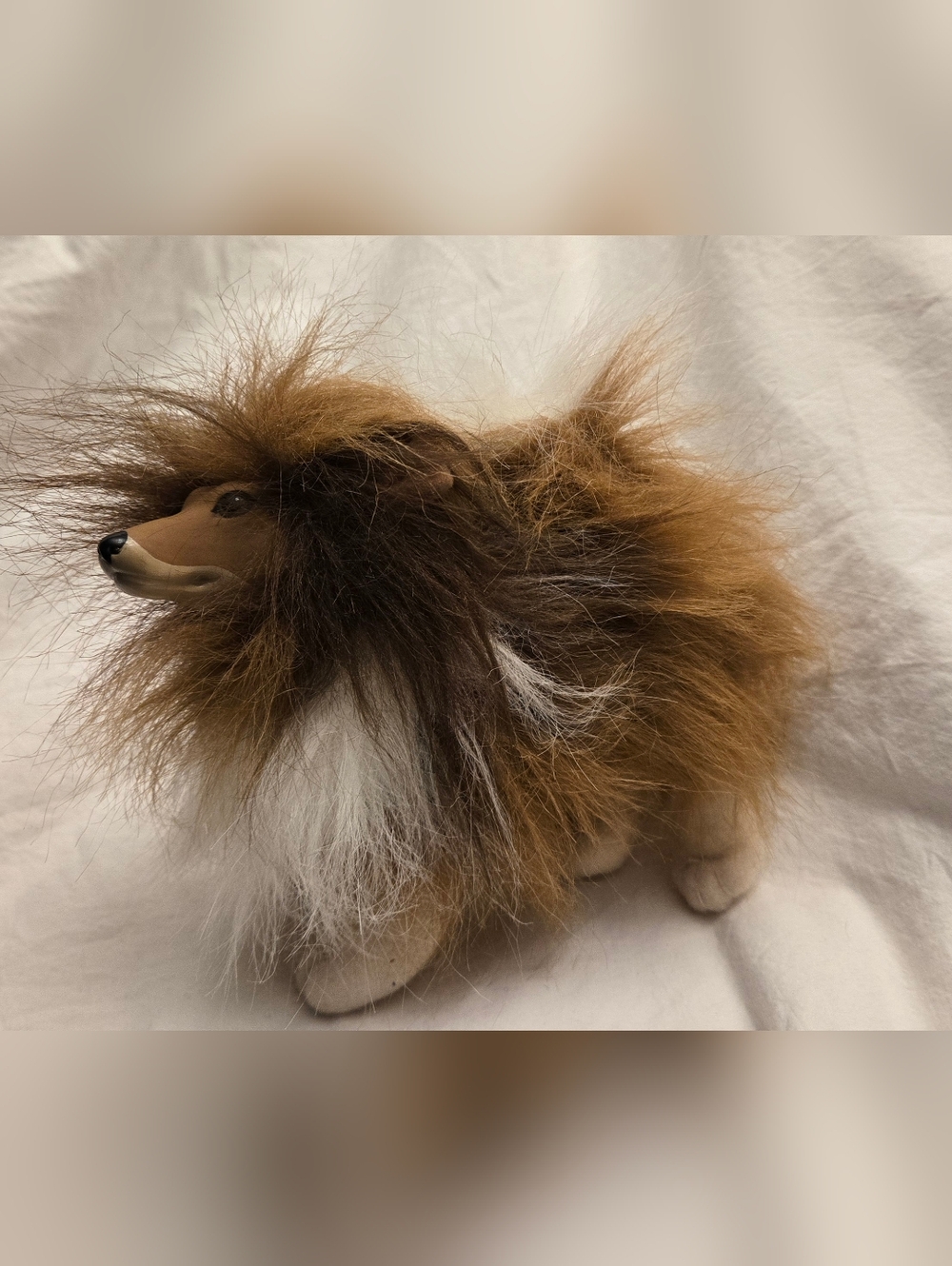 Vintage Mattel Barbie Collie Dog Pet Plush Barking Toy 1995 Brown White Lassie